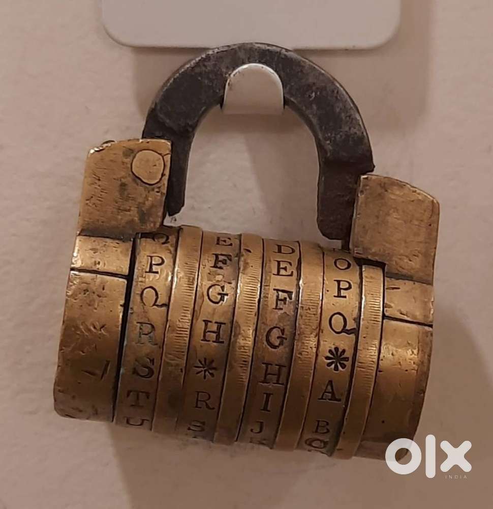 COLLECTIBLE VINTAGE,VICTORIAN ERA  ALPHABET PADLOCK