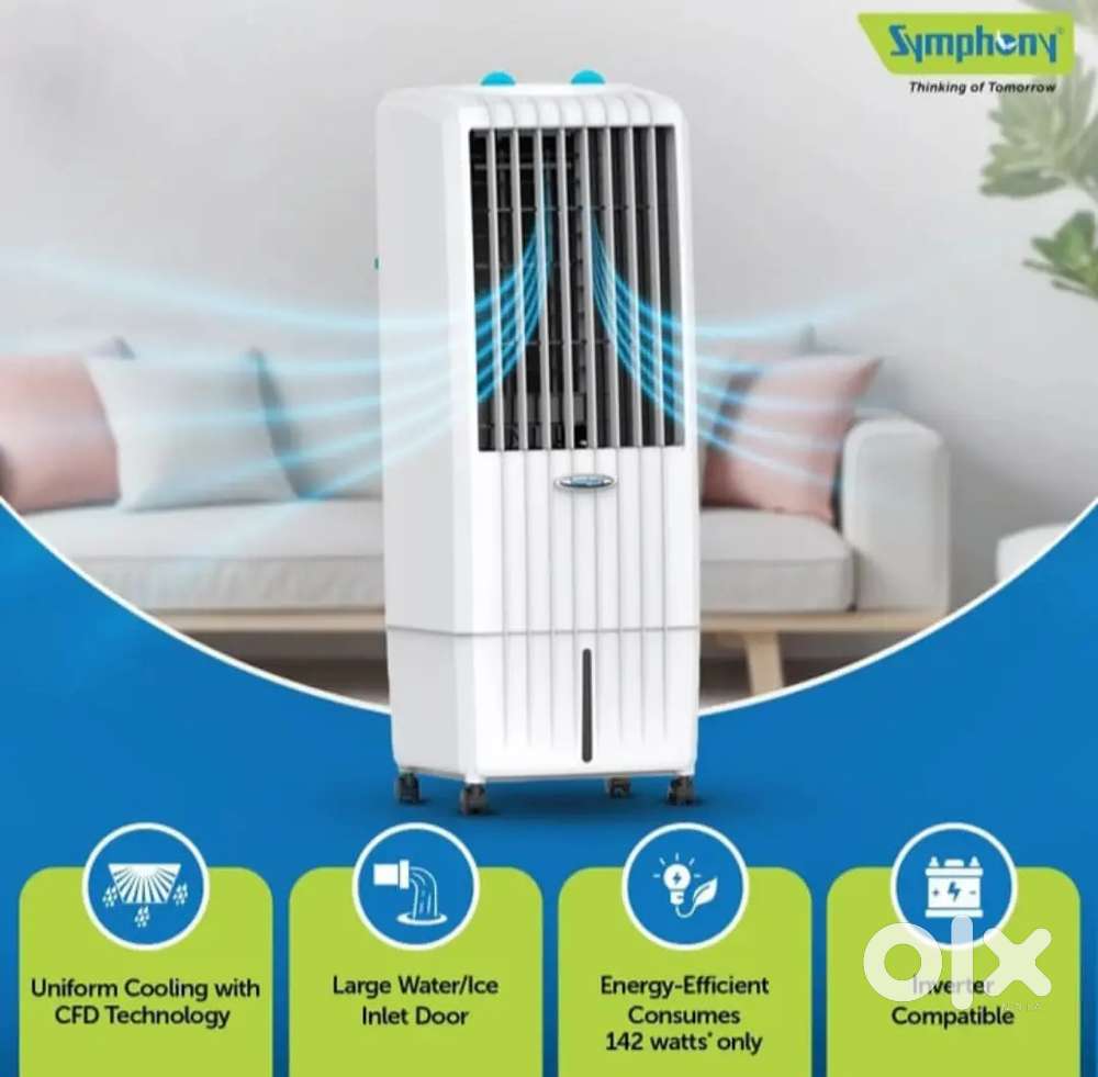 Symphony 12 L Tower Air Cooler (White, Diet 12T)