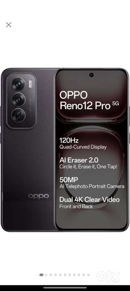 Oppo reno 12 pro5g 256 gb (12.0 gb +4gb ram) all accessories available