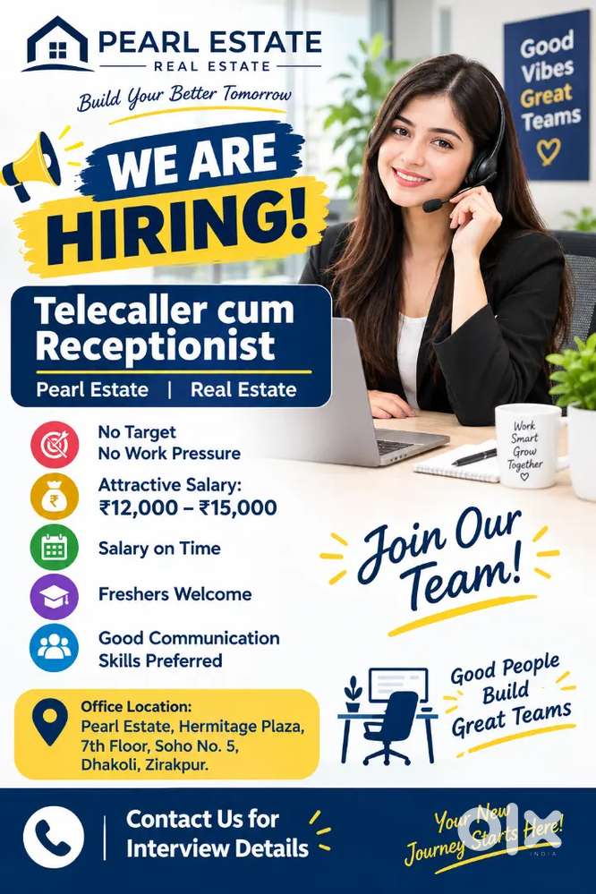 Telecaller cum Receptionist.