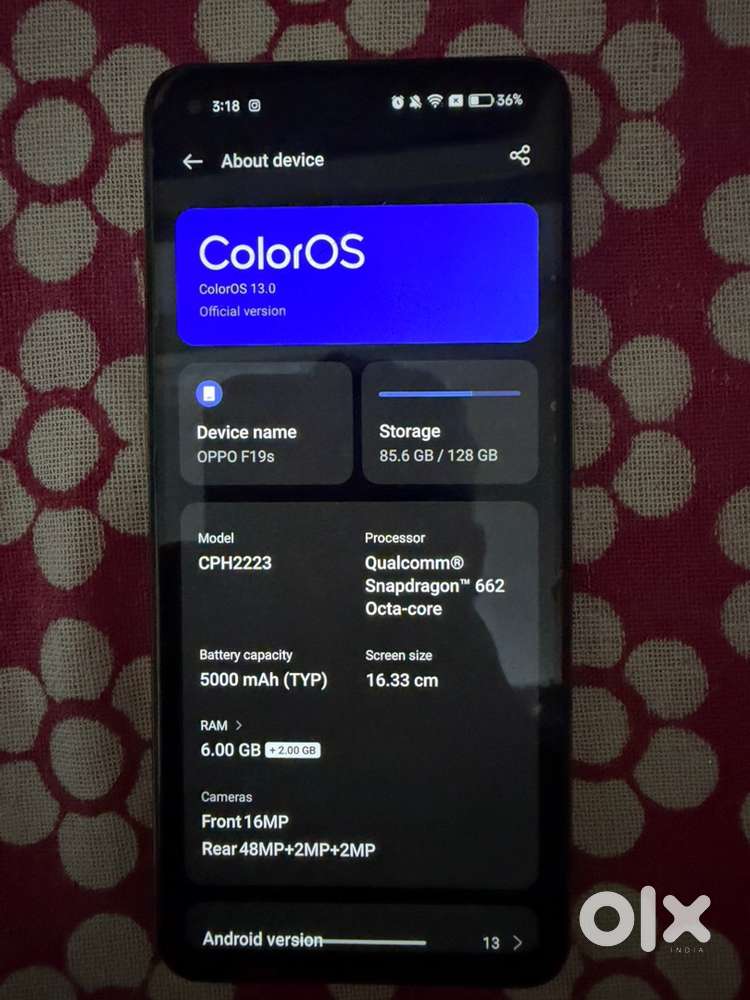 Oppo f19s for sale mint condition