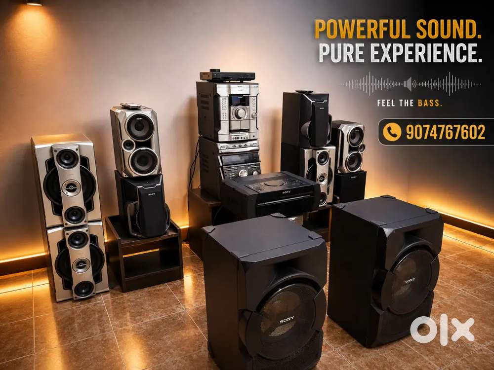 Sony Hifi Music Systems and speakers available