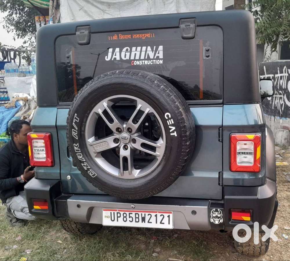This Mahindra Thar (lx Hard Top, Diesel Mt) In Aqua Maraine Colour