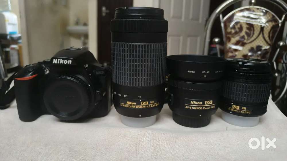 Nikon D5600 with 3 lenses