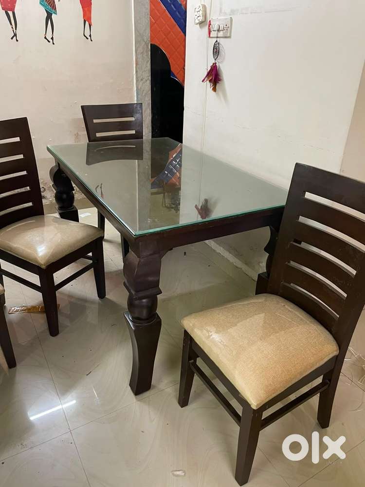 Wooden and plywood Cupboard and 4 seater dining table