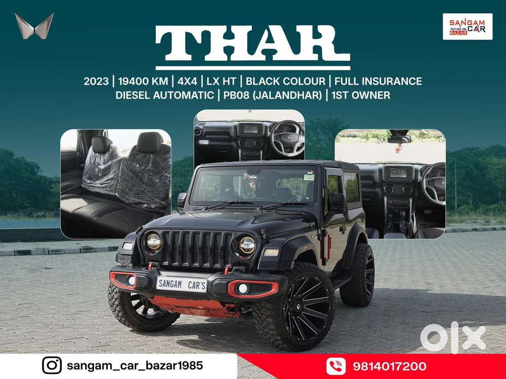 Mahindra Thar Lx D At 4wd Ht, 2023, Diesel