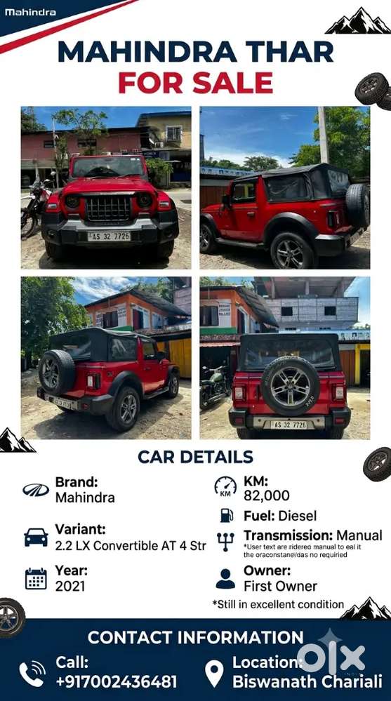 Mahindra Thar 2021 2.2 Lx Convertible Diesel At 4 Str
