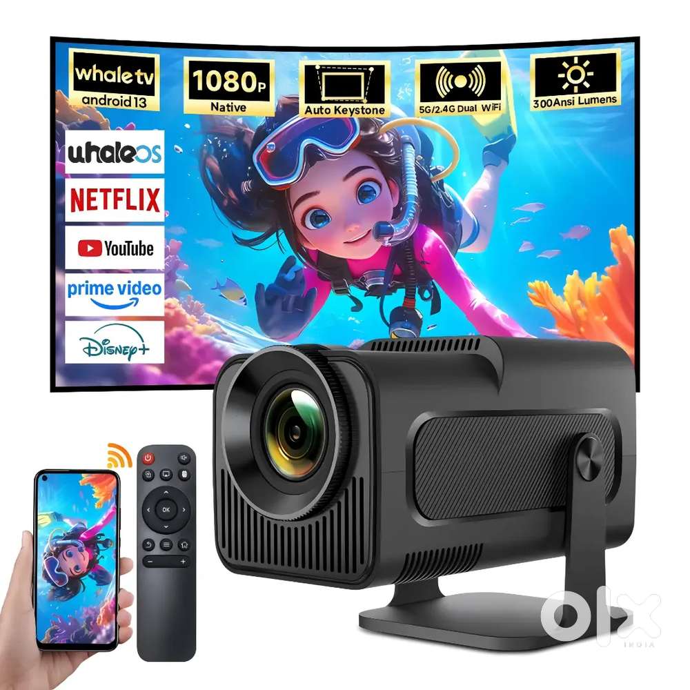 WATCH LIVE TV IPL A BIG SCREEN OMEX 3000LM WIFI YOUTUBE LED PROJECTOR