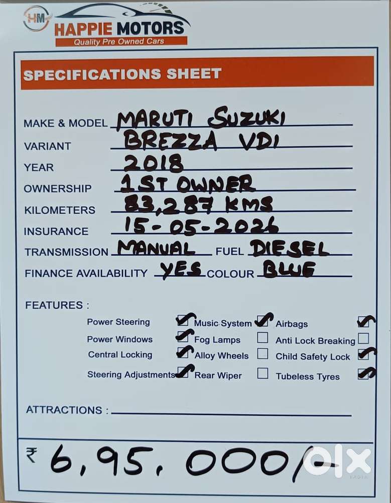 Maruti Suzuki Brezza Vdi, 2018, Petrol