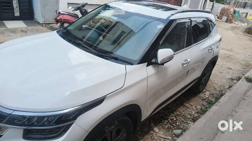 Indore Registered Maintained Kia Seltos Automatic White Colour