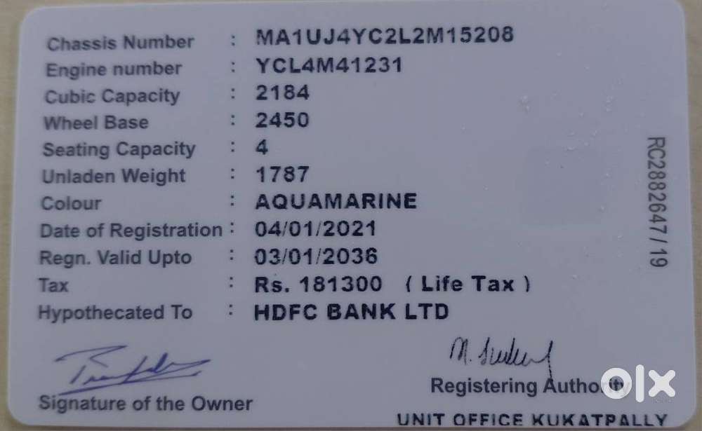Mahindra Thar Lx 4-str Hard Top Mt, 2020, Diesel