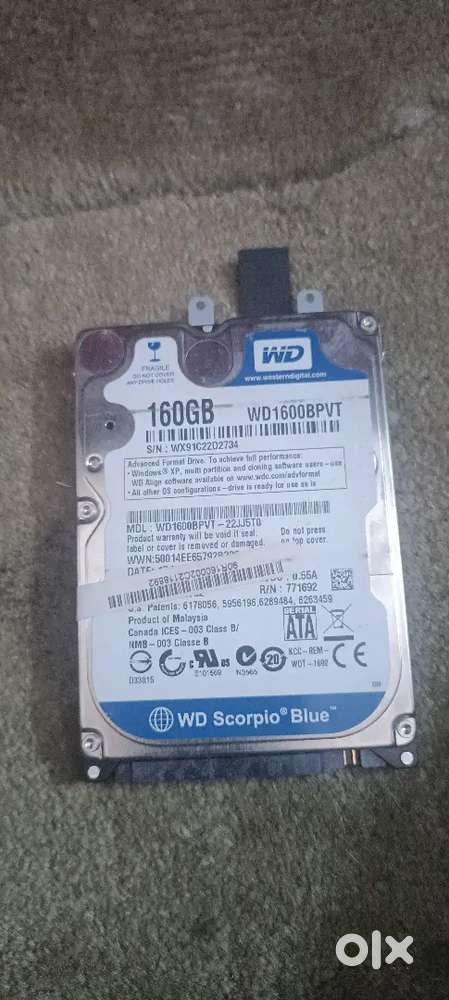 Hard disk laptop