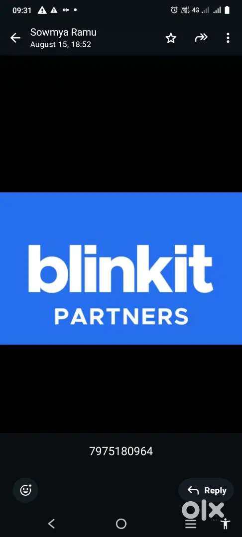 Hiring for Indore blinkit delivery boy job