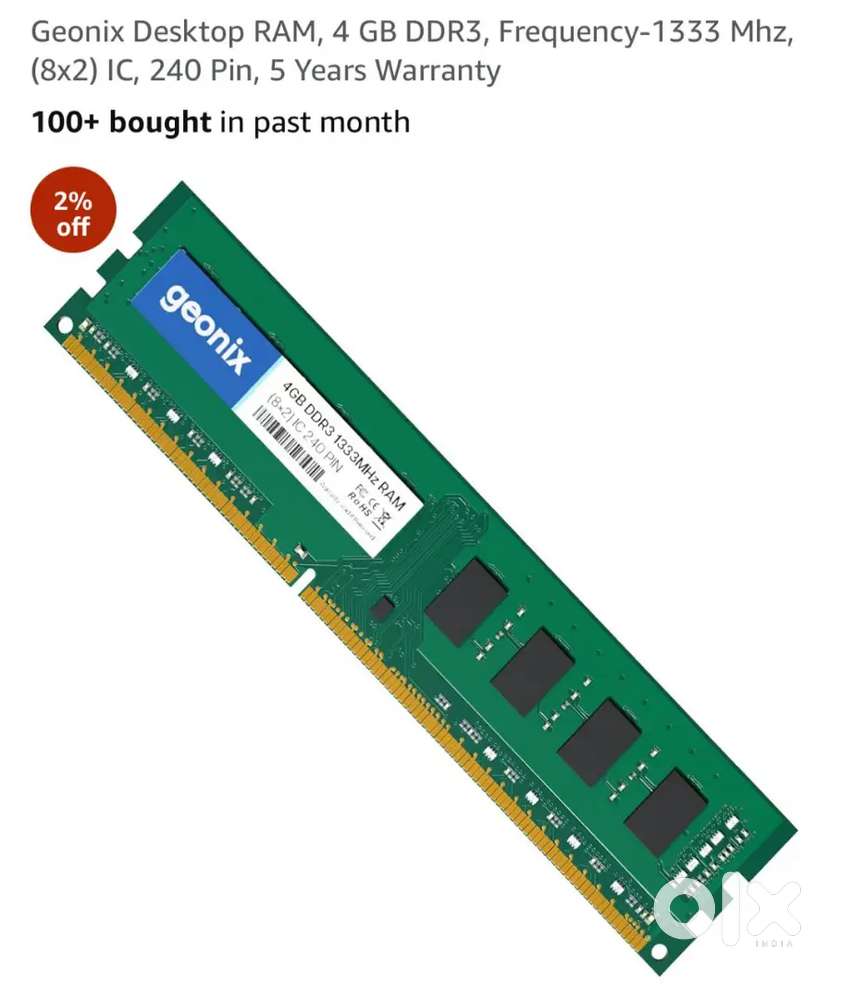 4gb ddr 3 ram 1333 mhz geonix - Hard Disks, Printers & Monitors in