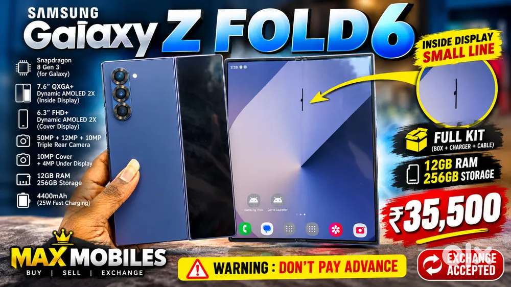  SAMSUNG GALAXY Z FOLD6 &ndash; PREMIUM FOLDABLE PHONE! 

 Model: Sams