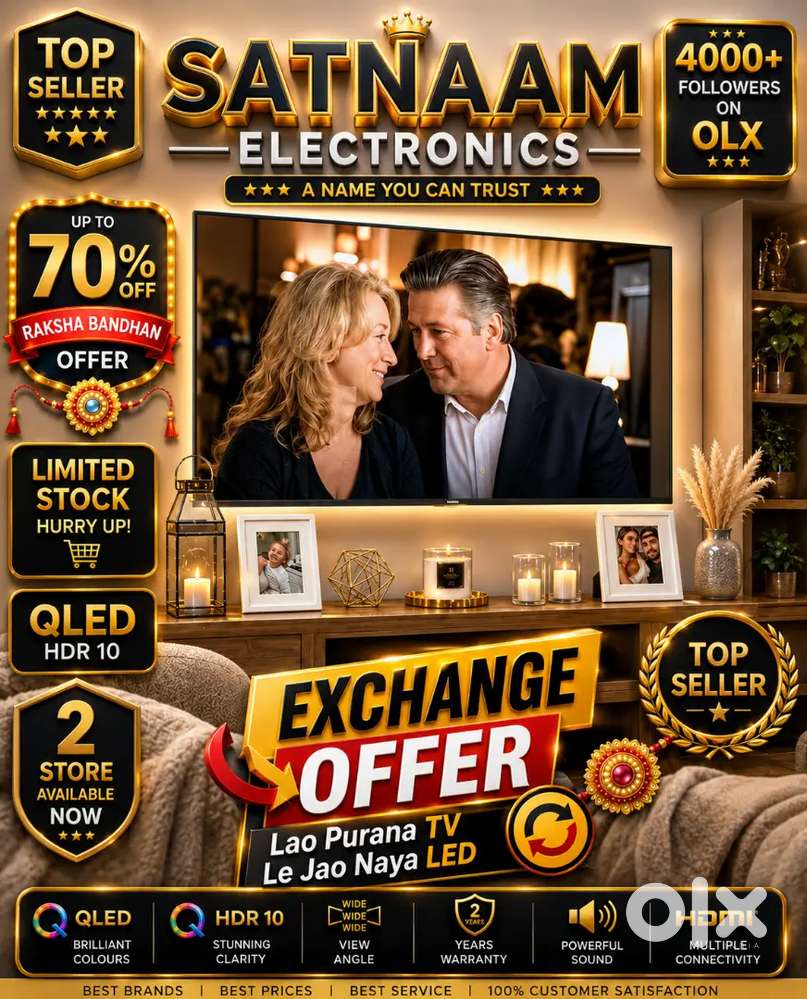 43 Q-LED TV 3 YEARS WARRANTY 4K EXCHANGE OFFER HDR 10