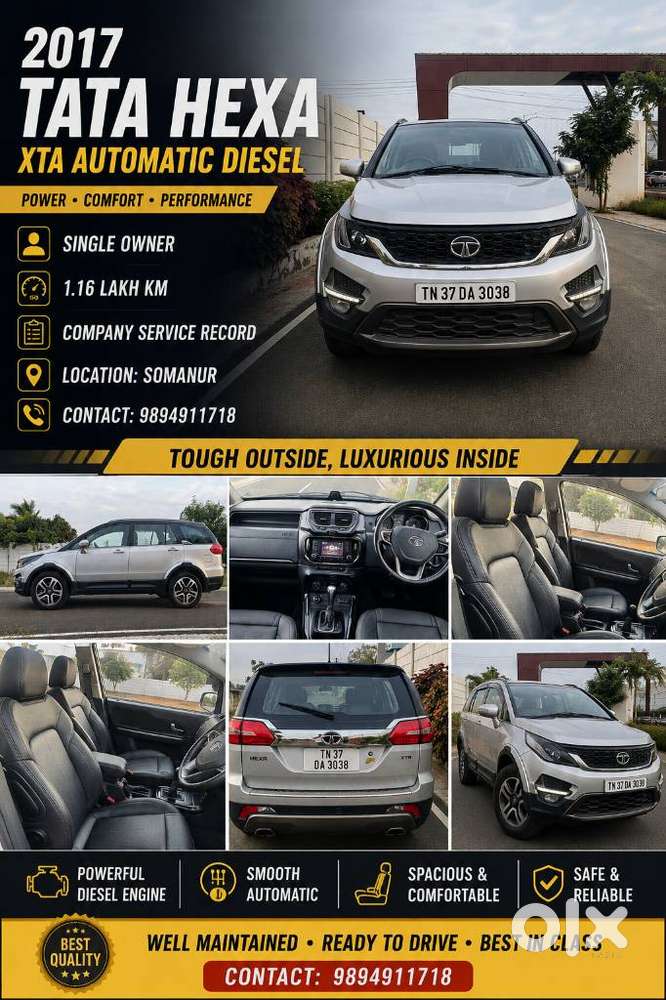 Tata Hexa 2.2 Xta 4x2 7 Str Dual Tone, 2017, Diesel