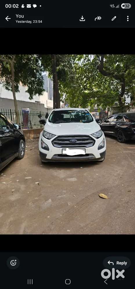 Well Maintained 2018 Ford Ecosport Ambiente Petrol Manual White Color