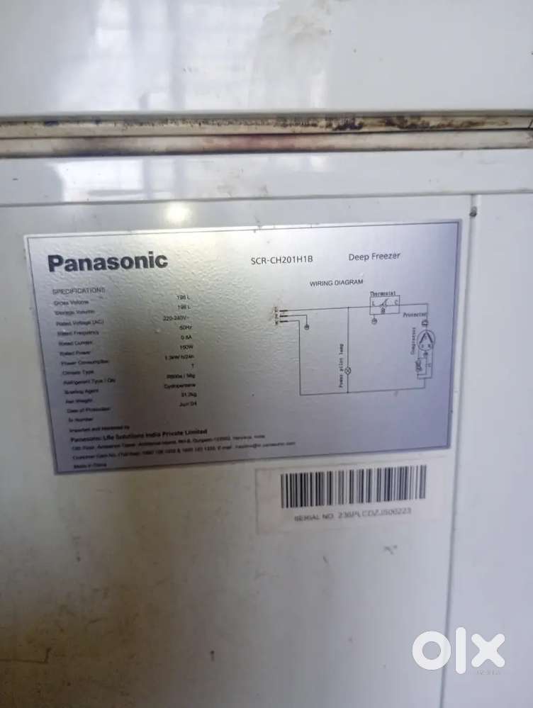 Panasonic Deep Freezer 200 litres, 2022 model