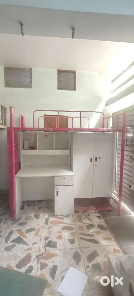 Beautiful bunk bed with wardrobe and stuty table