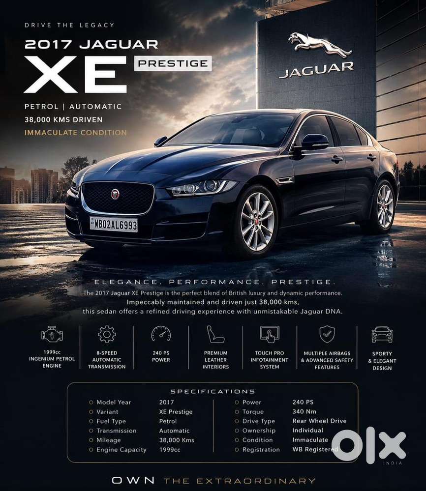 Jaguar Car Petrol 2017 Owner Driven Original Paint Just Like New