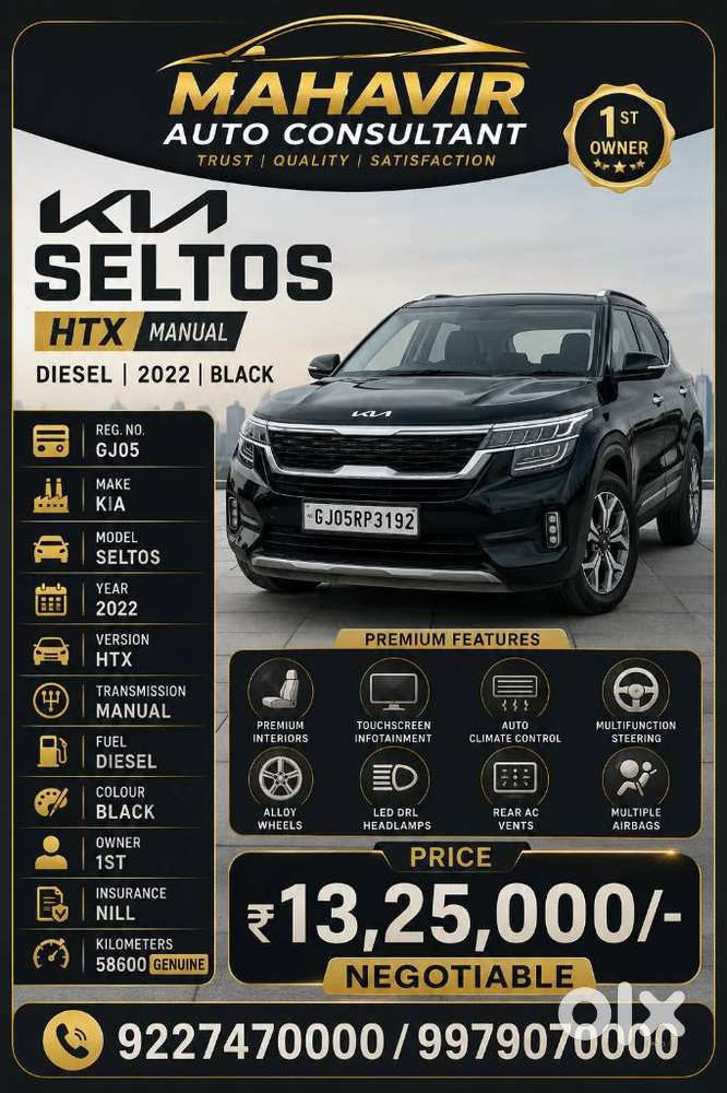 Kia Seltos Htx D, 2022, Diesel