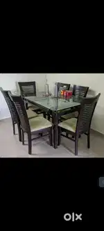 Dinning Table with Set of 6 Chairs (6 Chairs) Total Teakwood