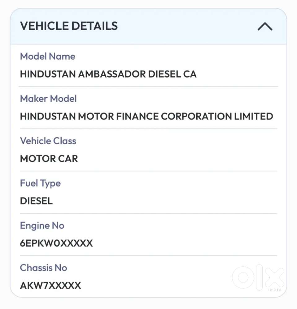 Hindustan Ambassador Diesel Ca Year:1997
