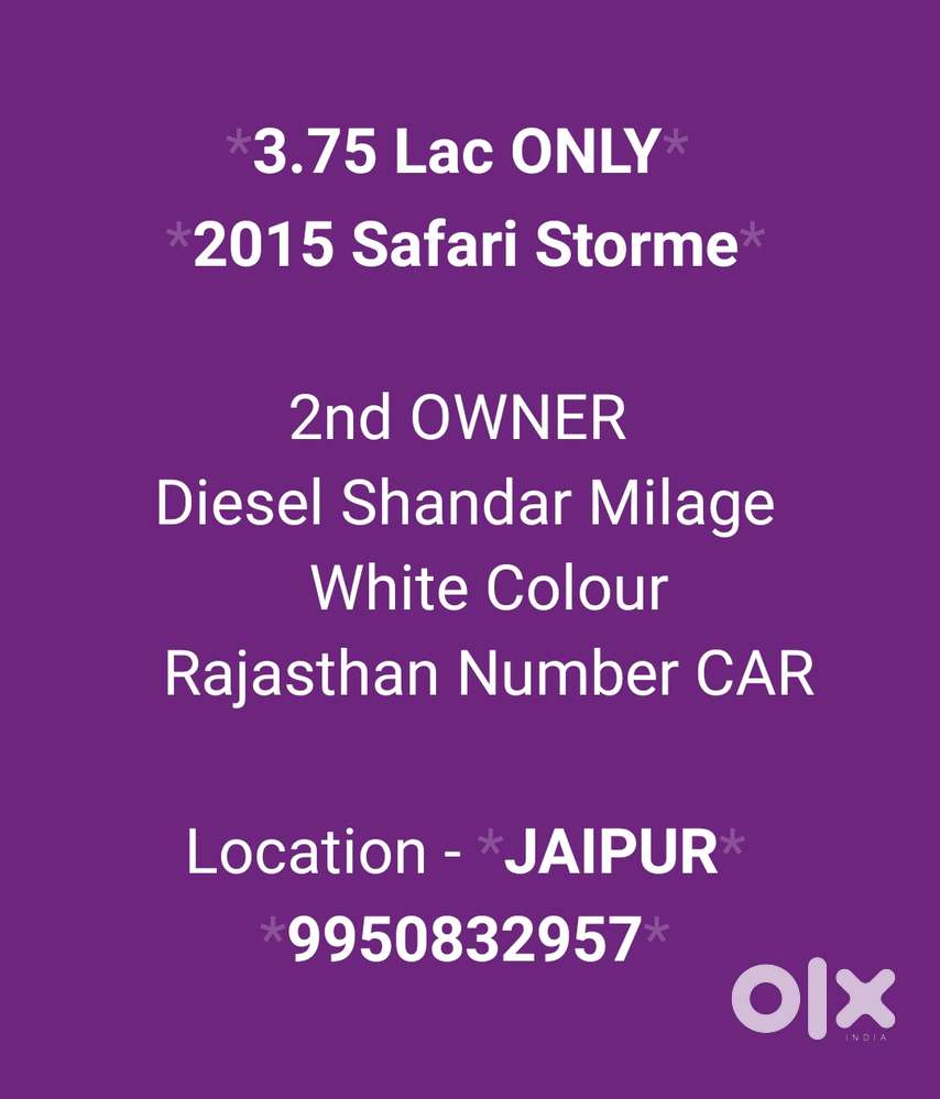 Tata Safari Storme Ex, 2015, Diesel