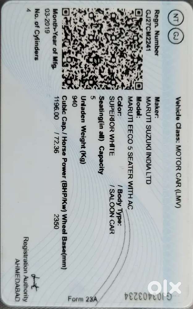 Maruti Suzuki Eeco 2019 Cng & Hybrids 82355 Km Driven