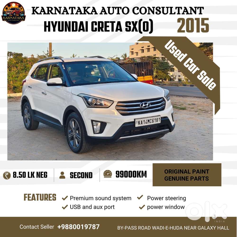 Hyundai Creta 1.6 Sx (o), 2015, Diesel