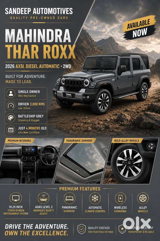 Mahindra Thar Roxx Ax5 L Diesel At 2wd, 2026, Diesel