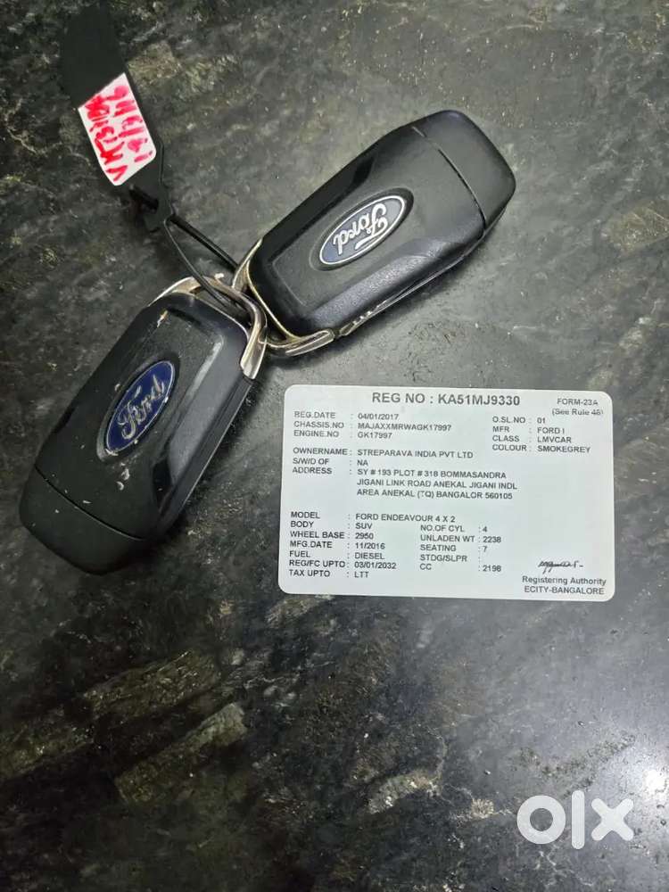 Ford Endeavour 2017 Diesel 120000 Km Driven
