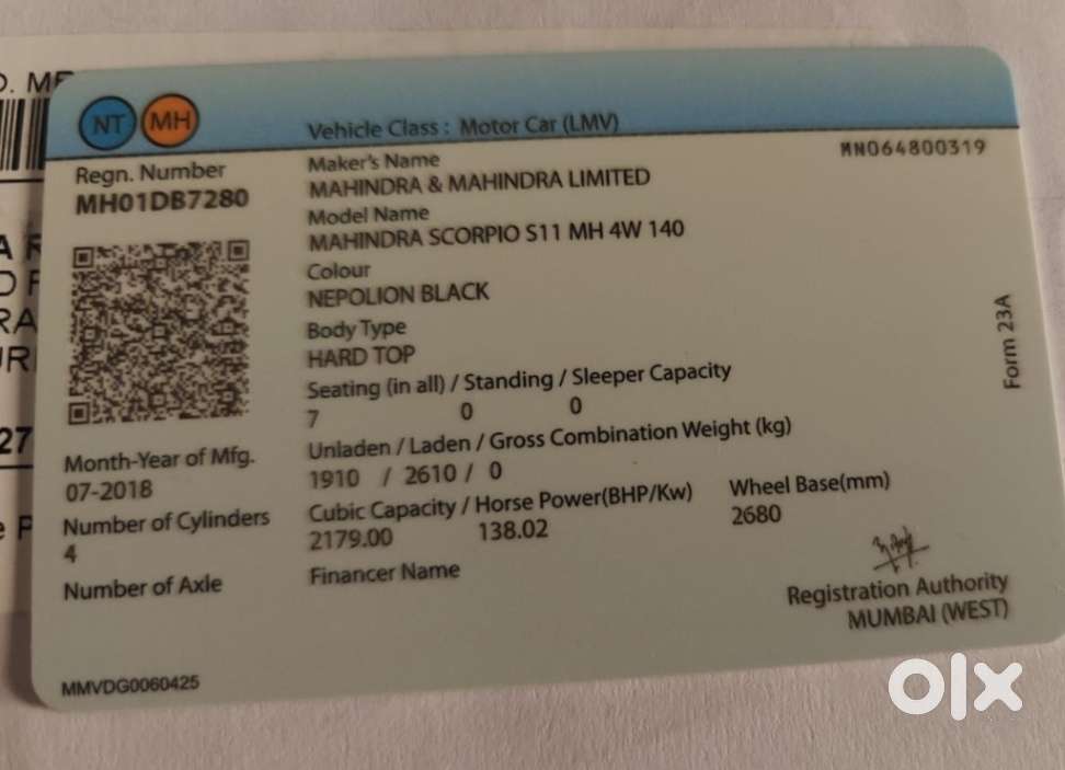 Mahindra Scorpio S11 4wd, 2018, Diesel