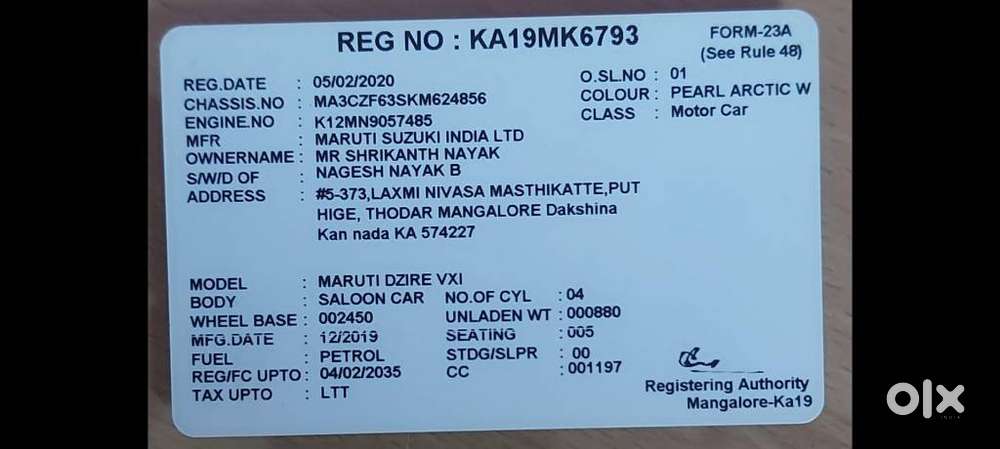 Maruti Suzuki Dzire 1.2 Vxi, 2020, Petrol