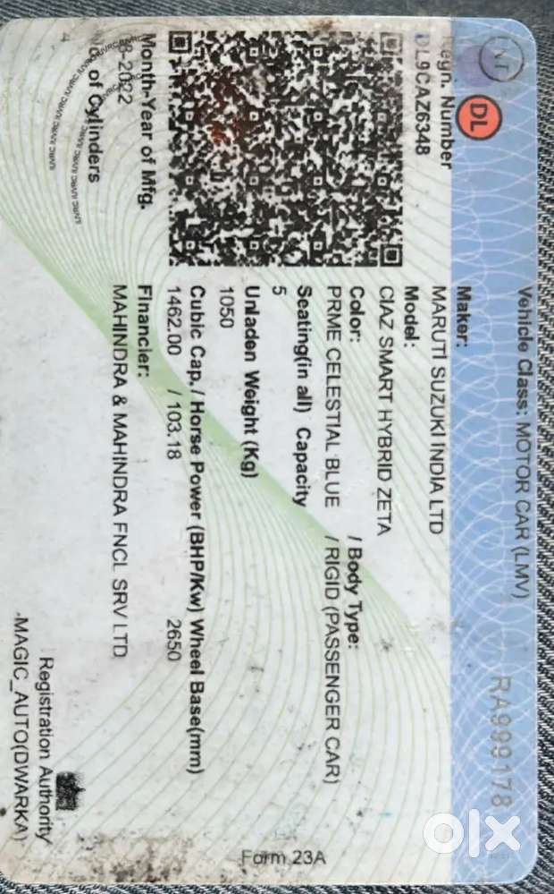 Maruti Suzuki Ciaz Zeta 2022 Hybrid 1st Owner