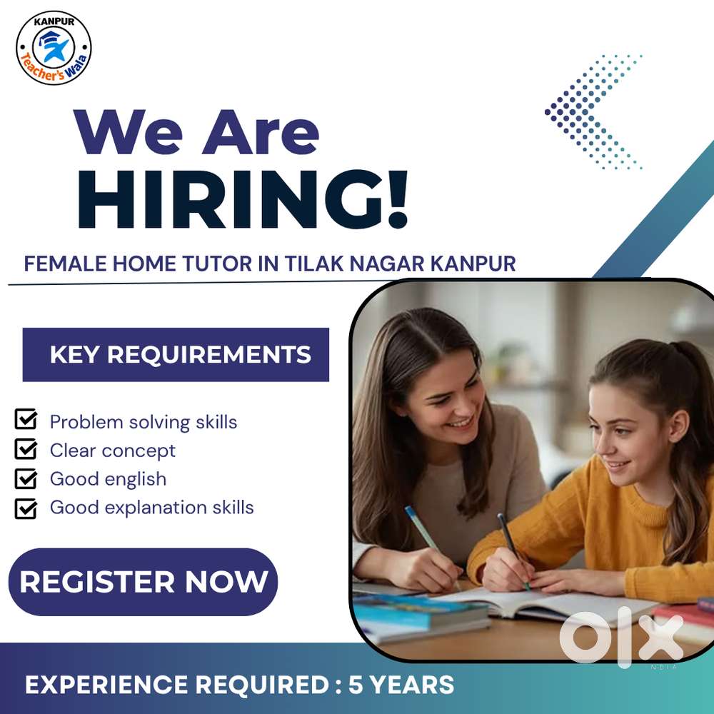 Home Tutor Jobs in Tilak Nagar Kanpur | Male & Female Tutors Required