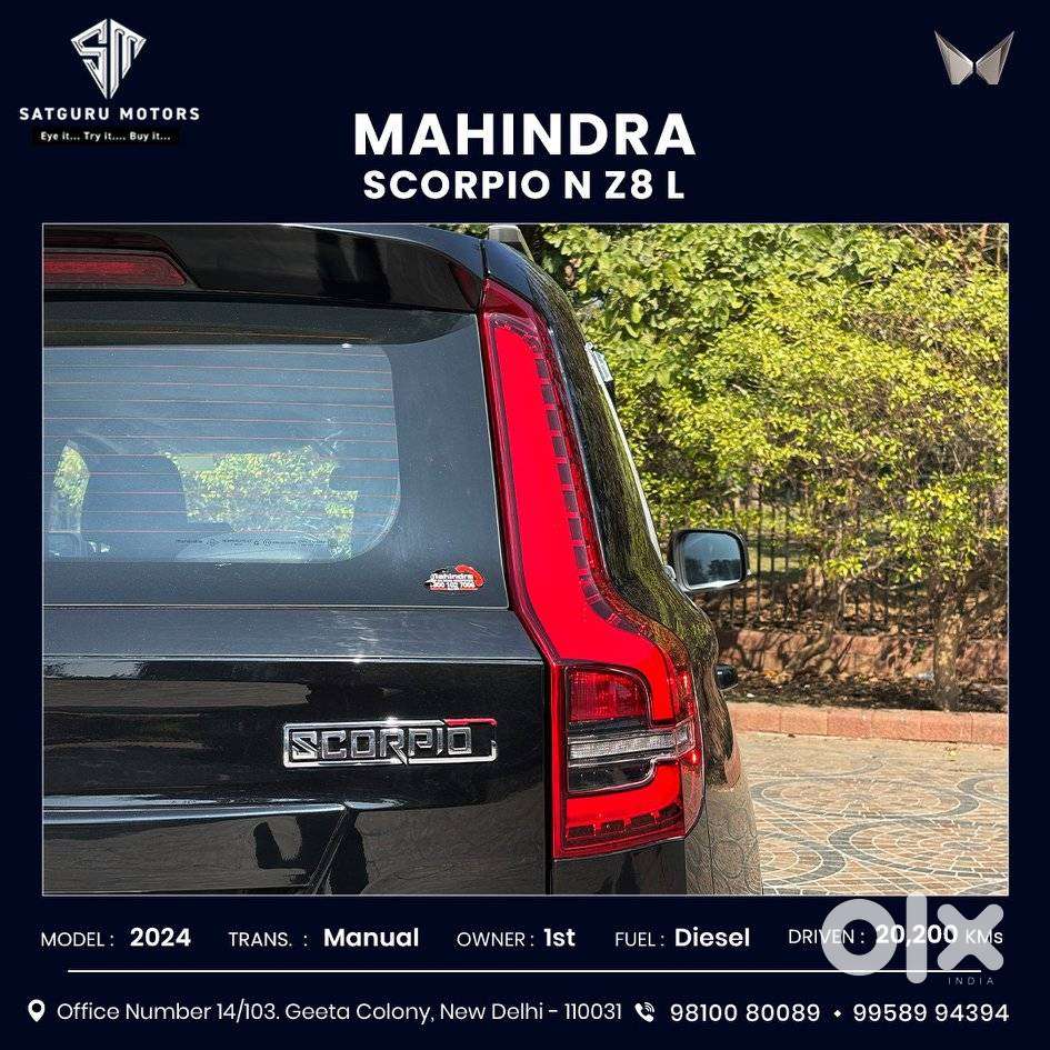 Mahindra Scorpio N Z8 L Diesel Mt 2wd 7 Str, 2024, Diesel