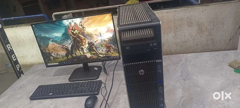Hp gaming workstation 32GB RAM+1TB +4gb graphics/ 24 inch moniter/z620