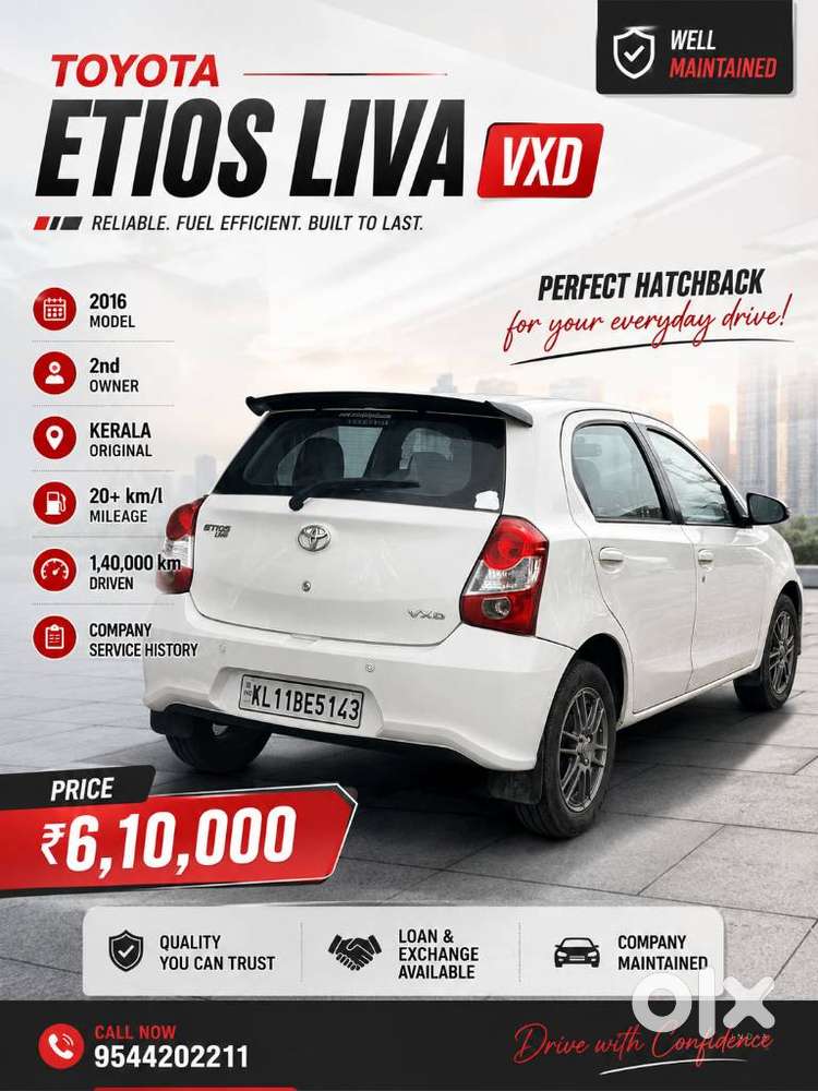 Toyota Etios Liva Vxd, 2016, Diesel