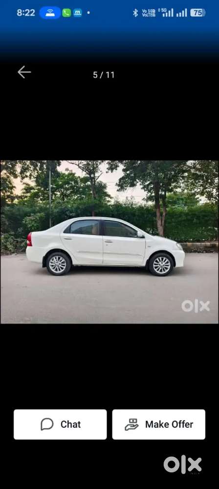 Toyota Etios 2011 Petrol 80000 Km Driven