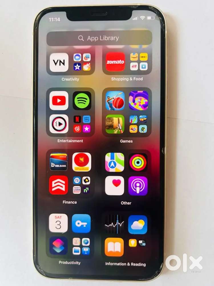 IPhone 12.good condition with good battery health refurbished Mobile