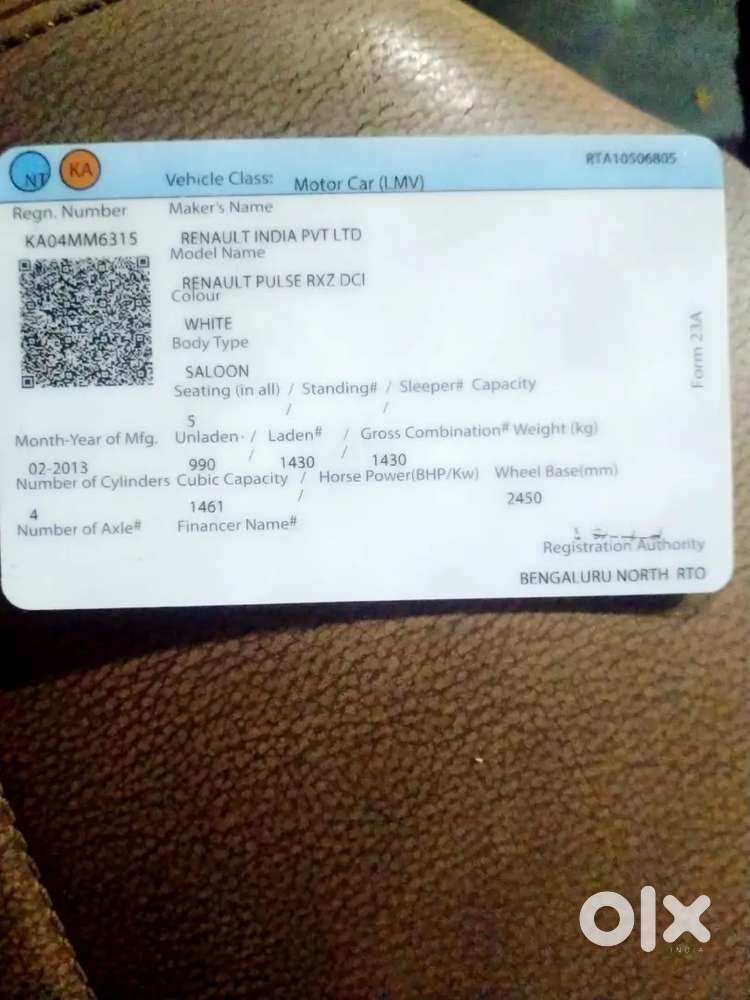 Renault Pulse 2013 Diesel 84000 Km Driven