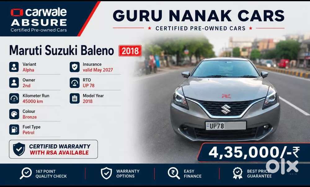 Maruti Suzuki Baleno 1.2 Alpha, 2018, Petrol