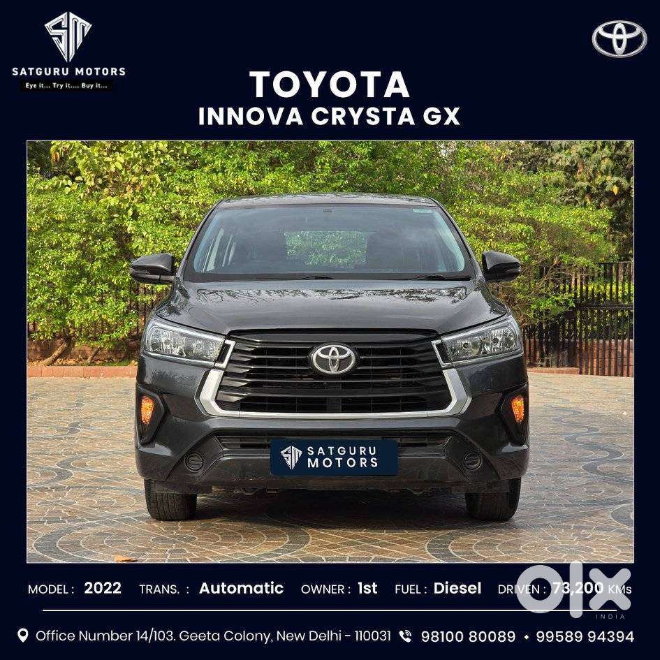 Toyota Innova Crysta 2.8 Gx At 7 Str, 2022, Diesel