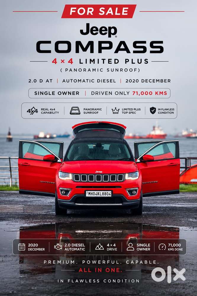 Jeep Compass 2.0 Limited Plus 4x4 Diesel At, 2020, Diesel