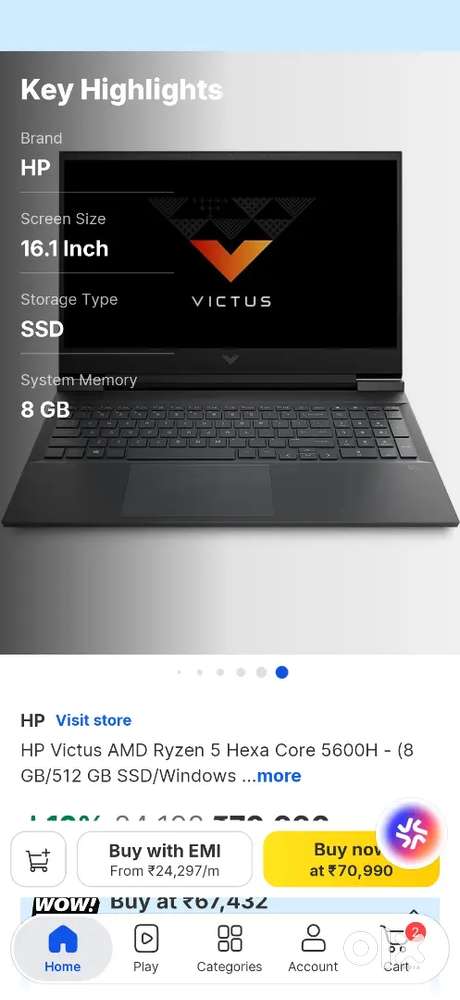 HP victus Rizen 5 Laptop
