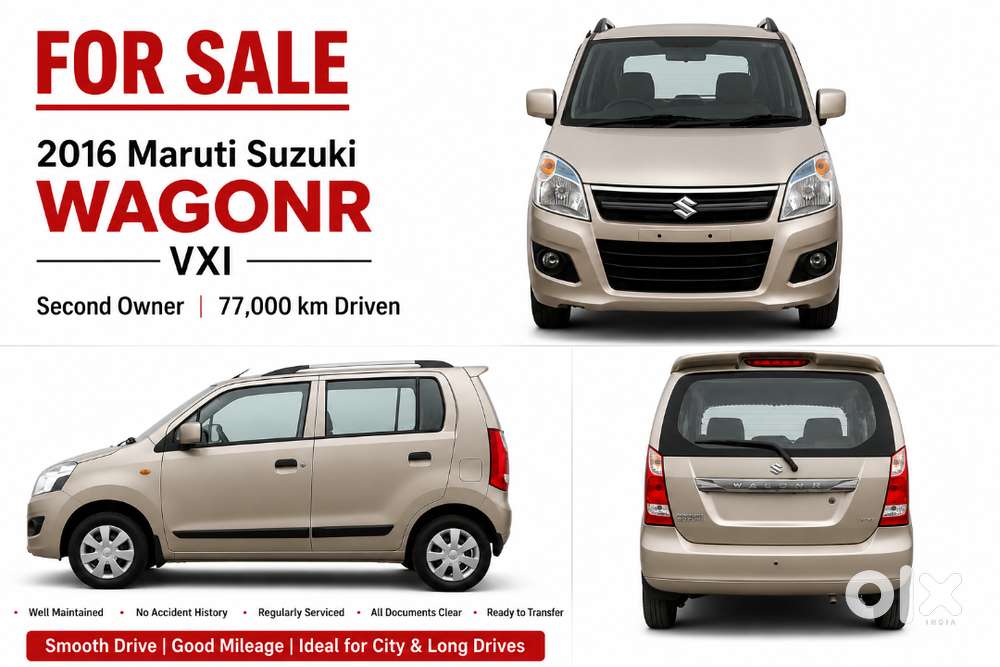 2016 Wagonr Vxi  Second Owner  No Accidents  Proper Service Hi