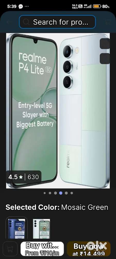 Realme P4  5G lite achi sthiti me
