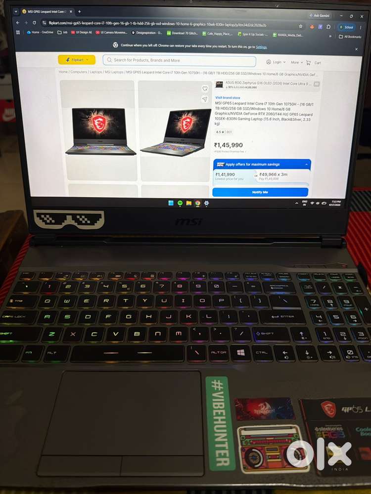 MSI GP65 Leopard (2021) Gaming Laptop 15.6 Inch 144hz